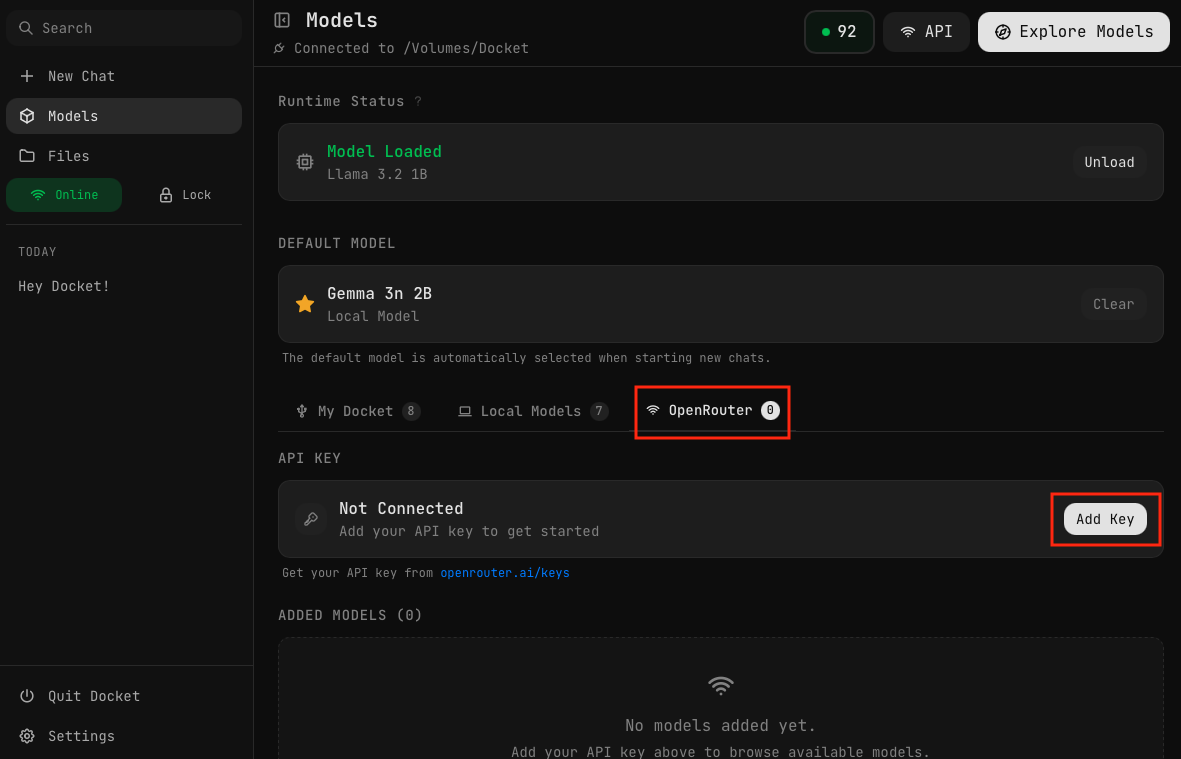 OpenRouter API | Docket Docs