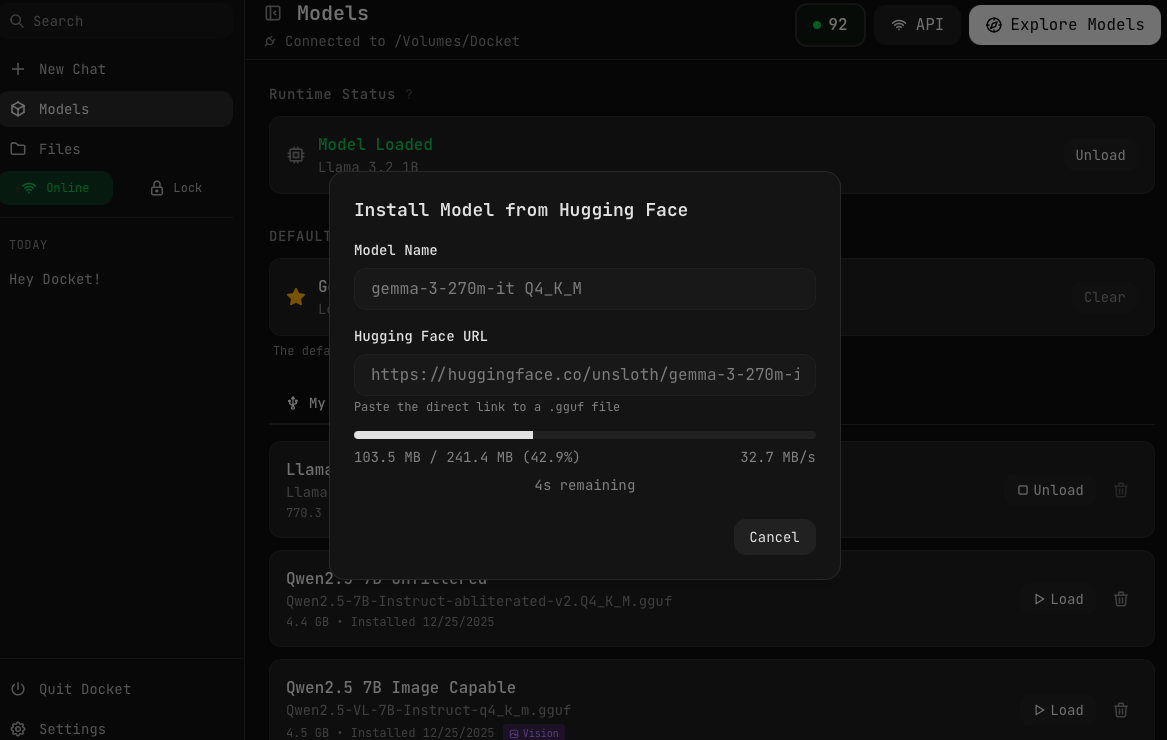 Downloading from Hugging Face | Docket Docs