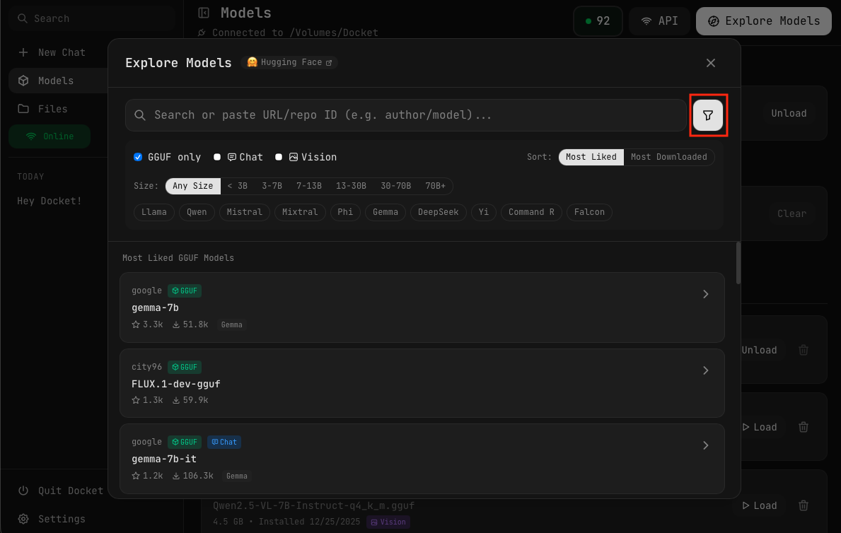 Downloading from Hugging Face | Docket Docs