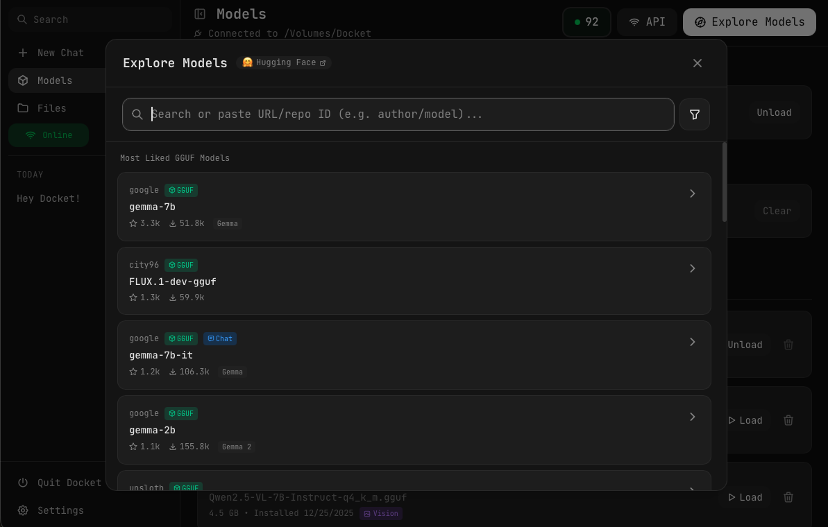 Downloading from Hugging Face | Docket Docs