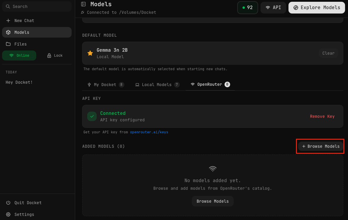 OpenRouter API | Docket Docs
