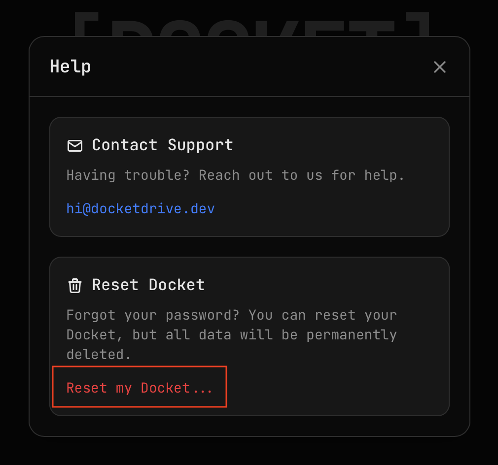 Vault Management | Docket Docs
